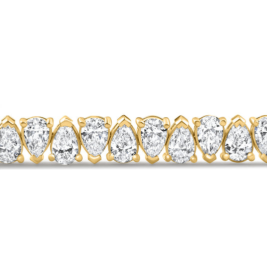 Pear Cut Moissanite Tennis Bracelet