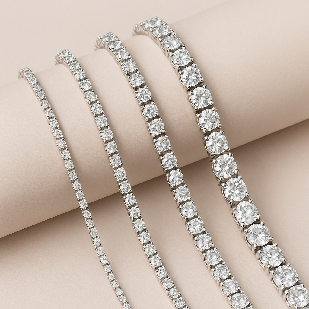 2mm moissanite diamond tennis chain necklace