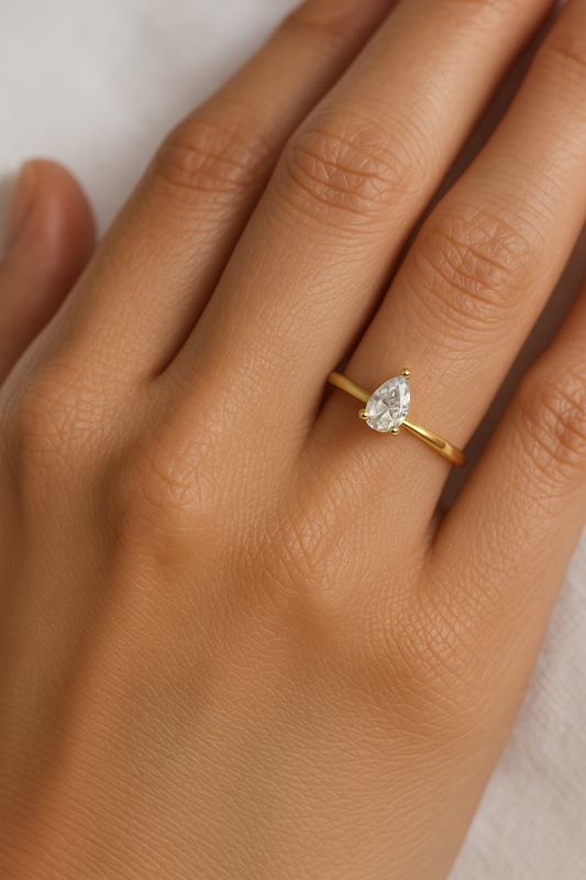 Petite Pear Ring Ready to Ship