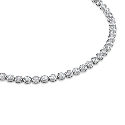 5.4 Carat Moissanite Bezel Set Tennis Necklace