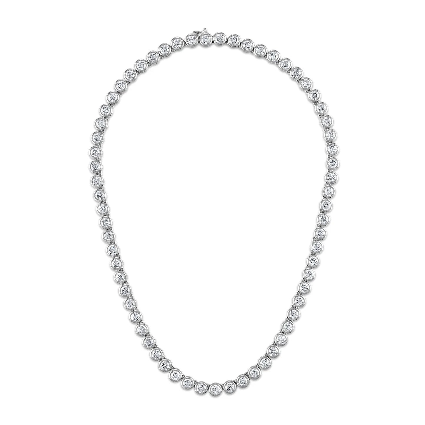 5.4 Carat Moissanite Bezel Set Tennis Necklace