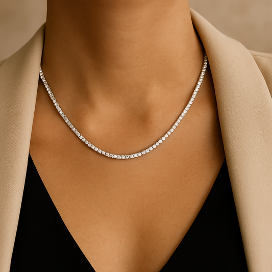 3 mm Tennis Necklace