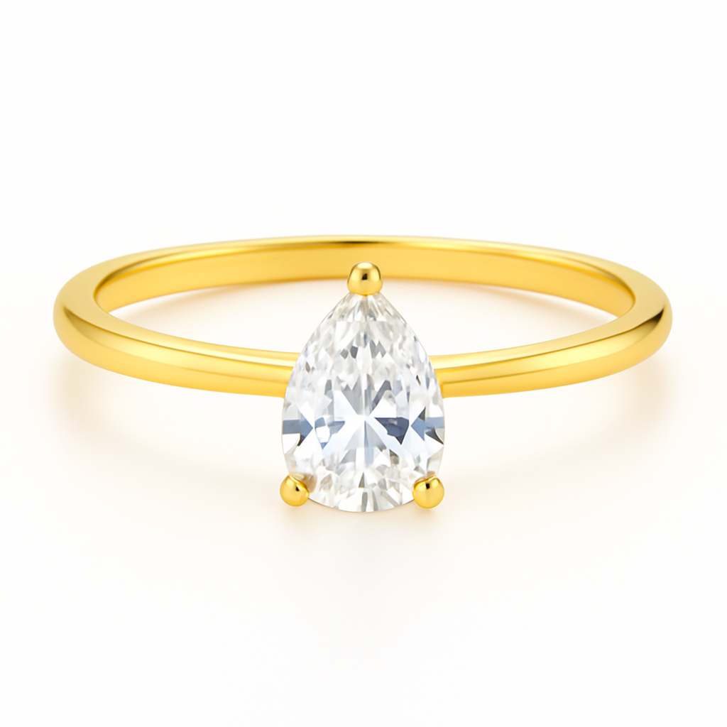 1 Carat Pear Cut Ring