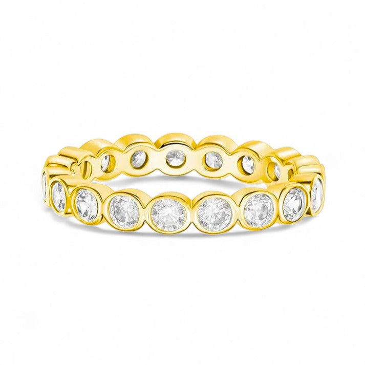 Round Bezel Set Eternity Band