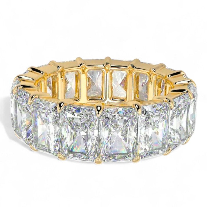 Radiant Cut Moissanite Eternity Band