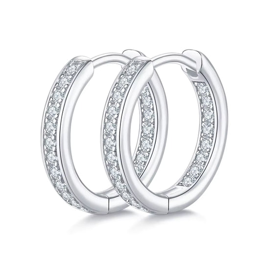 Inside Out Moissanite Hoops