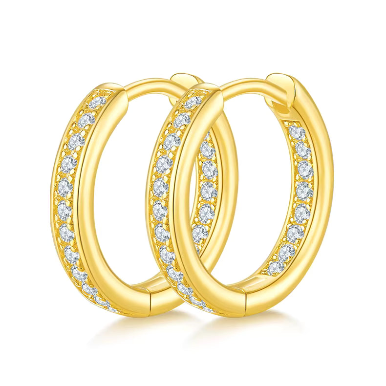 Inside Out Moissanite Hoops