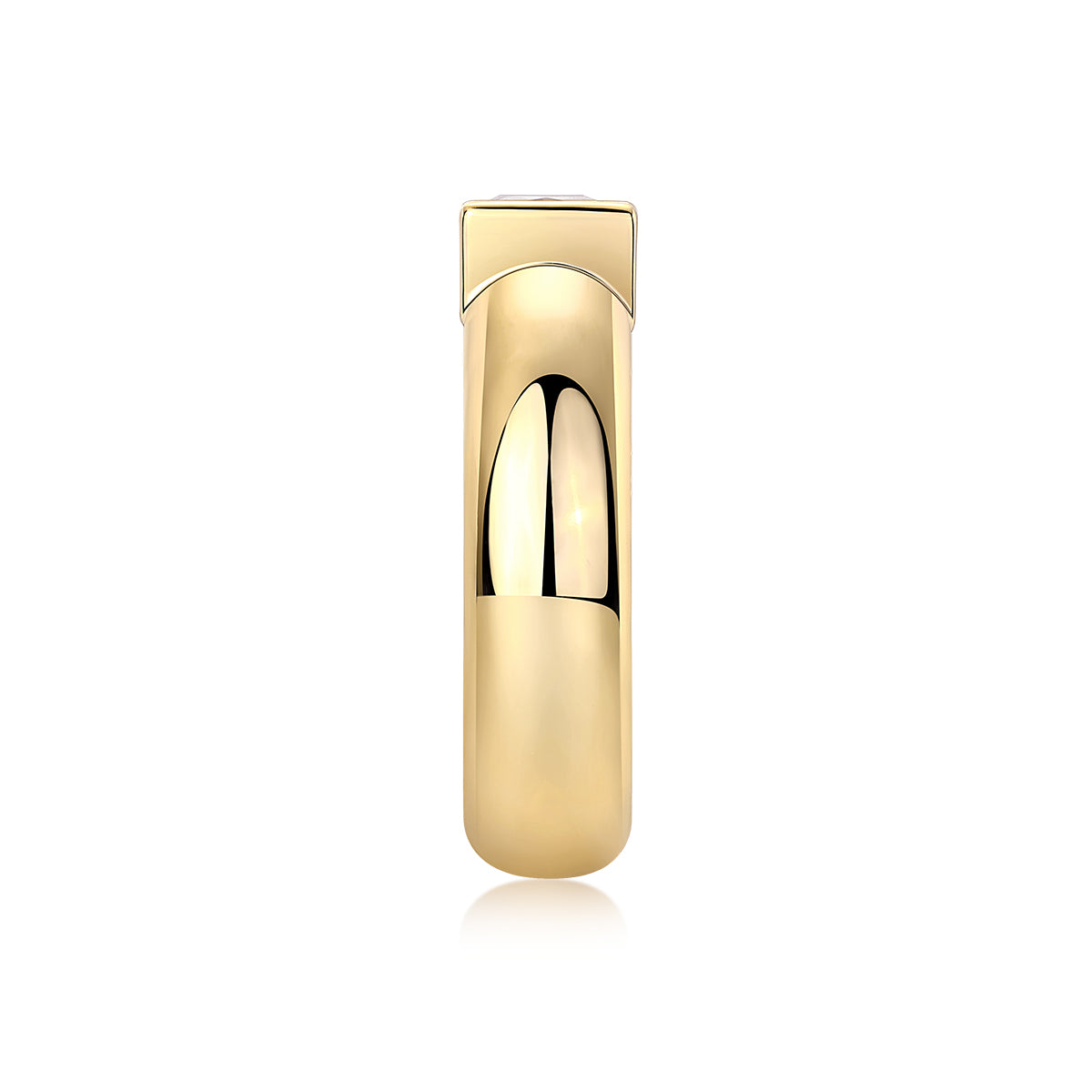 Gold ring on a white background