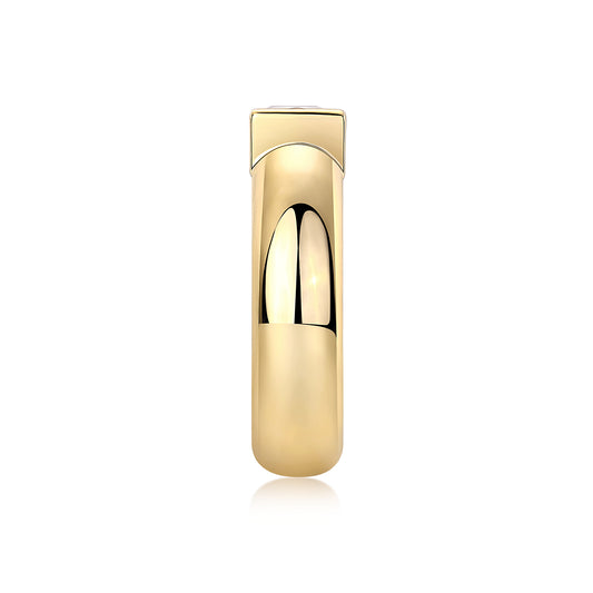 Gold ring on a white background