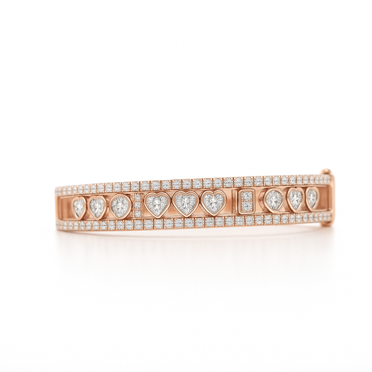 Personalised Floating Slider Bracelet Paved