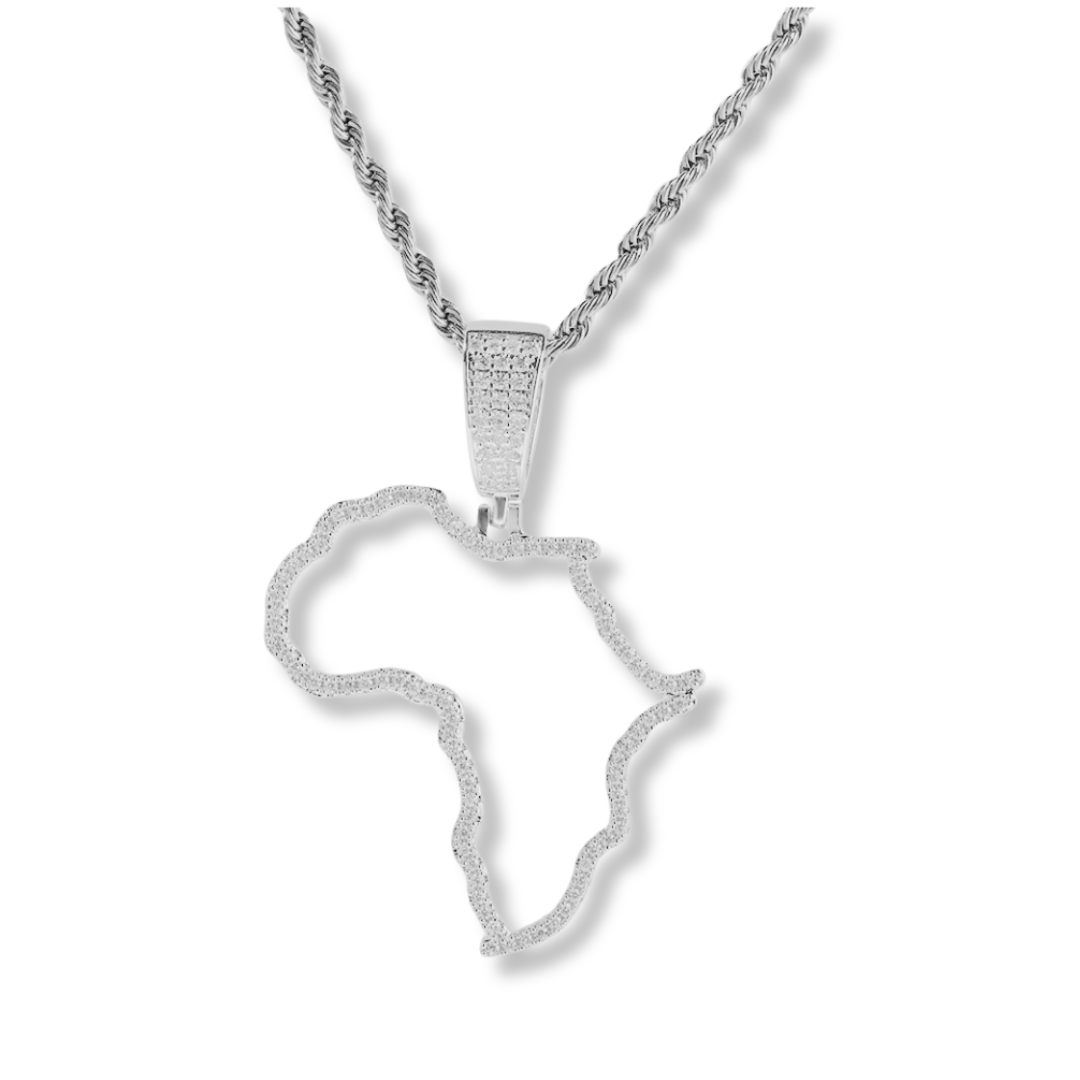 Map of Africa Pendant with Chain