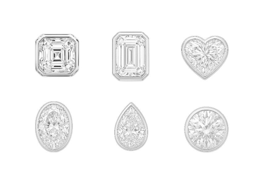 slider bangle moissanite diamond shape charms