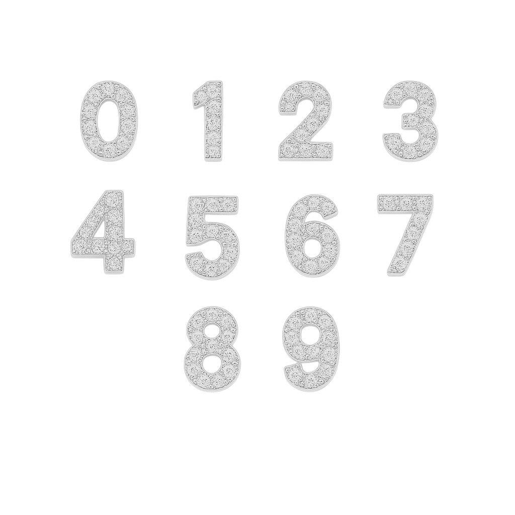 slider bangle number charms paved