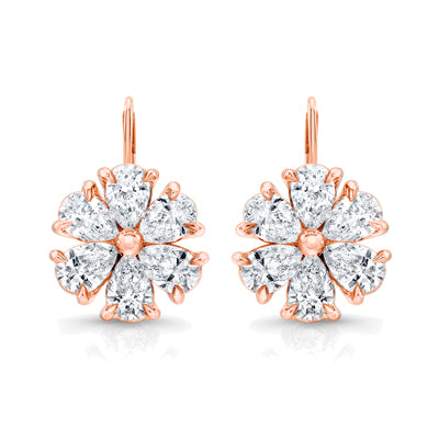 Flower Hoop Earrings