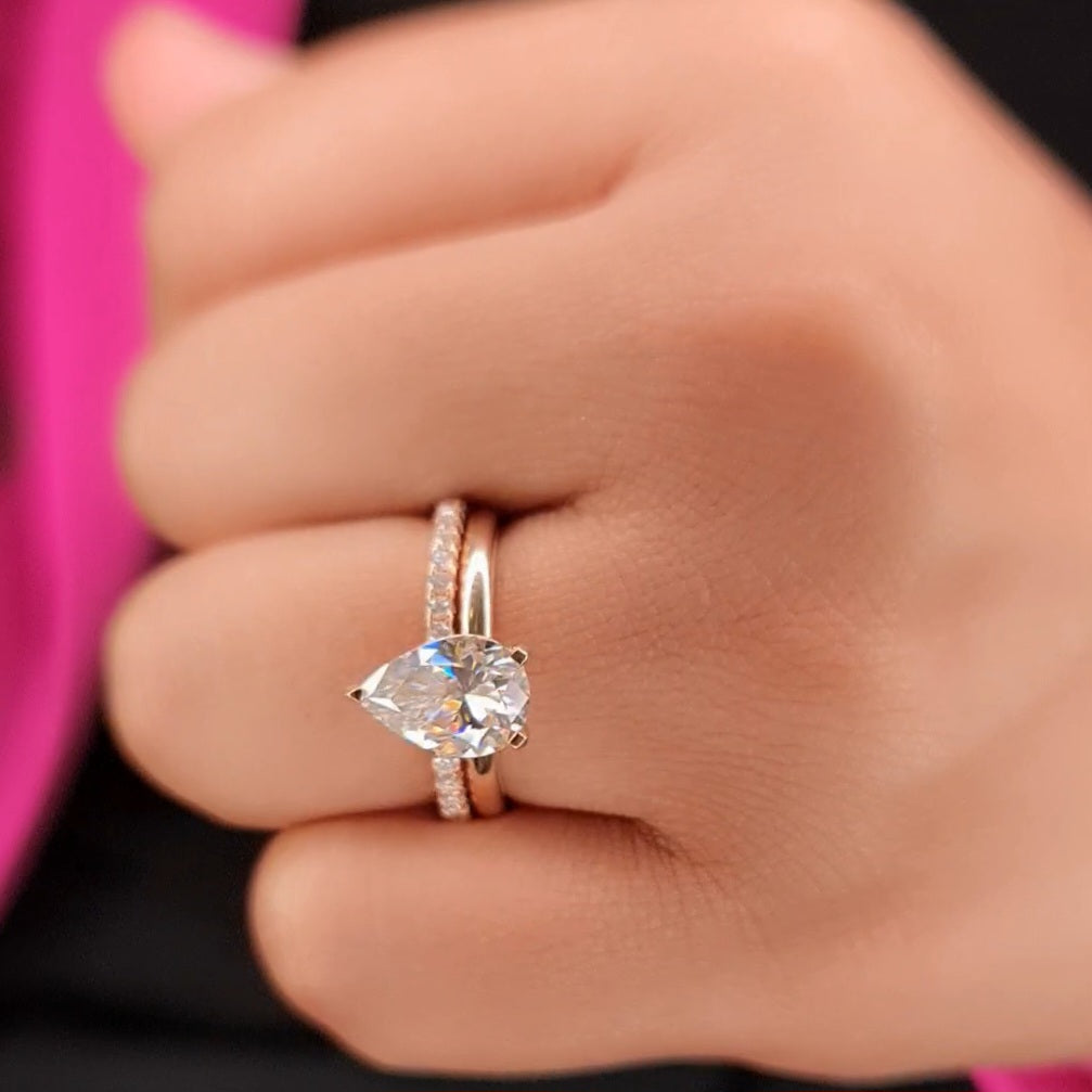 1.93ct Pear Cut Solitaire 14K Rose Gold Ring