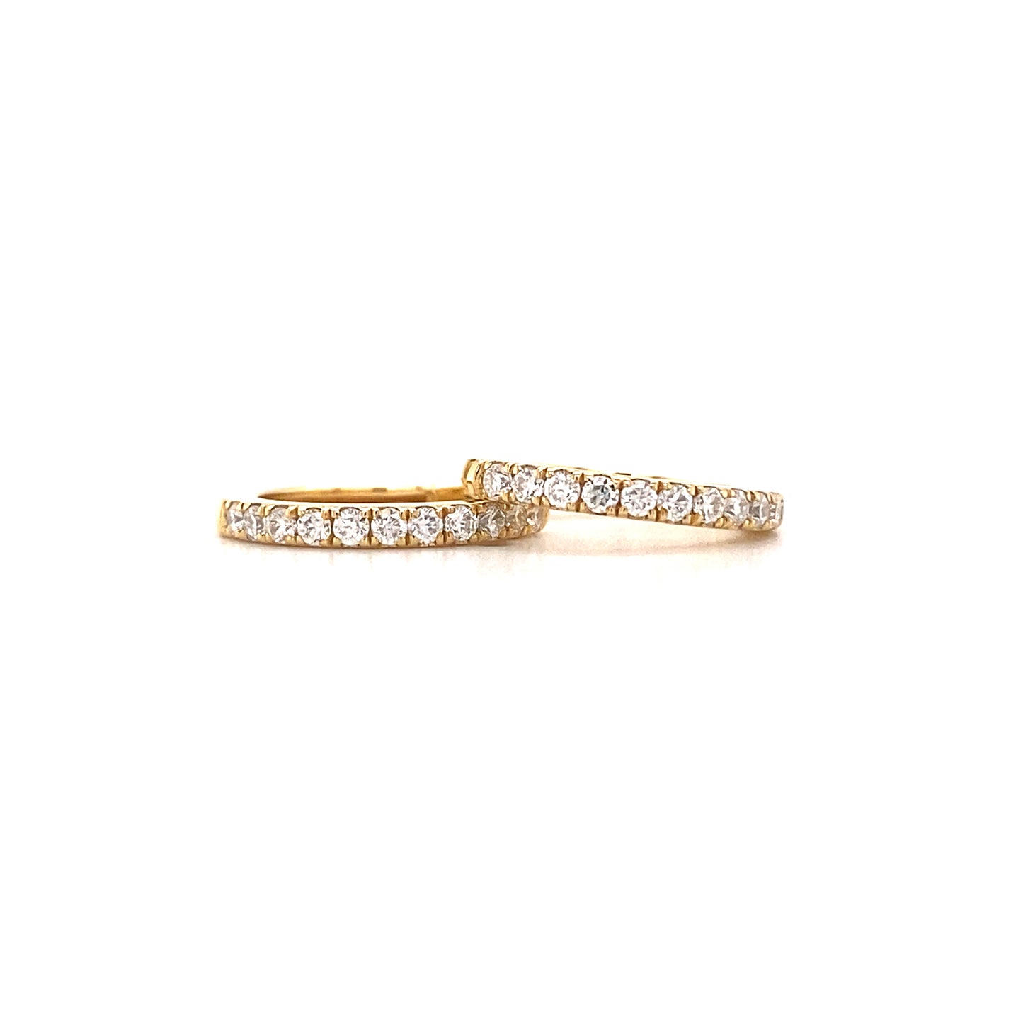 Moissanite Sleeper Hoops