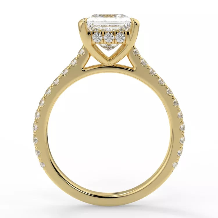 2.78 Carat Princess Cut Moissanite Solitaire Ring