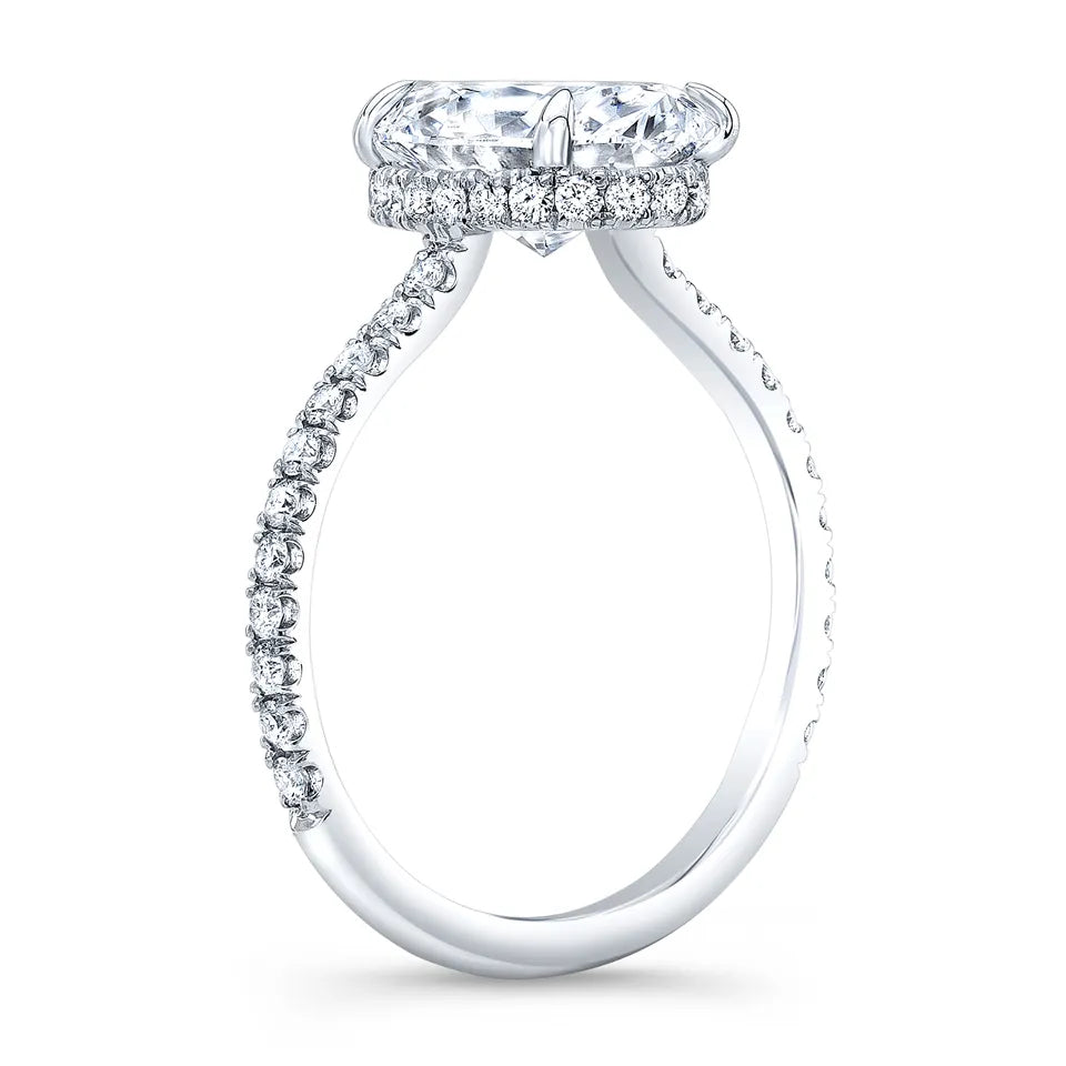 2.72 Carat Oval Cut Moissanite Floating Ring