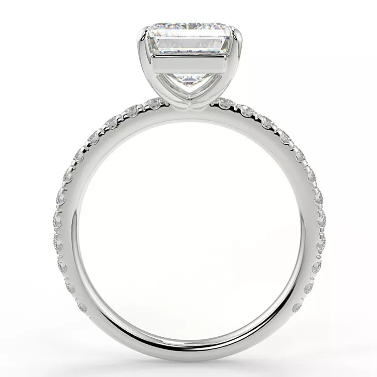 2.23 Carat Emerald Cut Moissanite Solitaire Ring