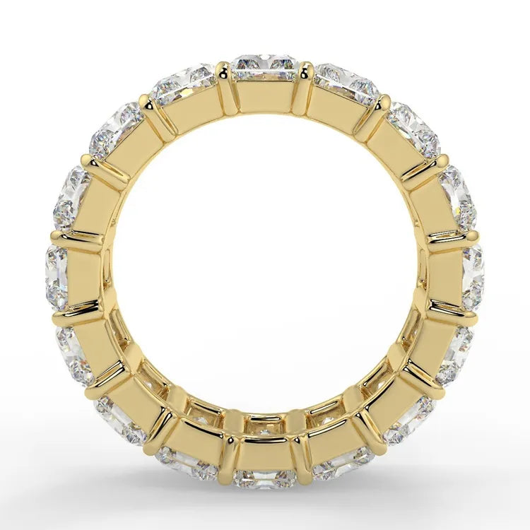 Radiant Cut Moissanite Eternity Band