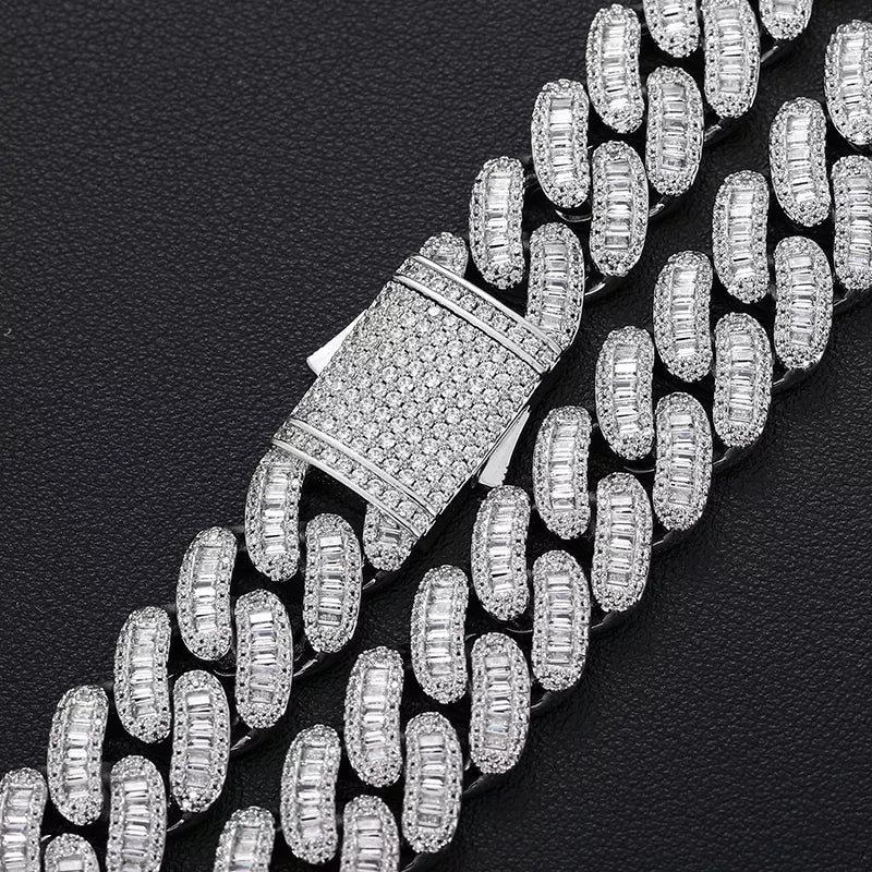 16 mm Baguette Miami Cuban Link Chain