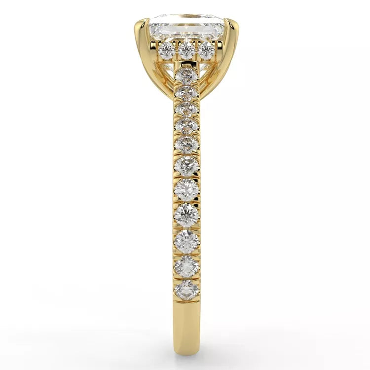 2.78 Carat Princess Cut Moissanite Solitaire Ring