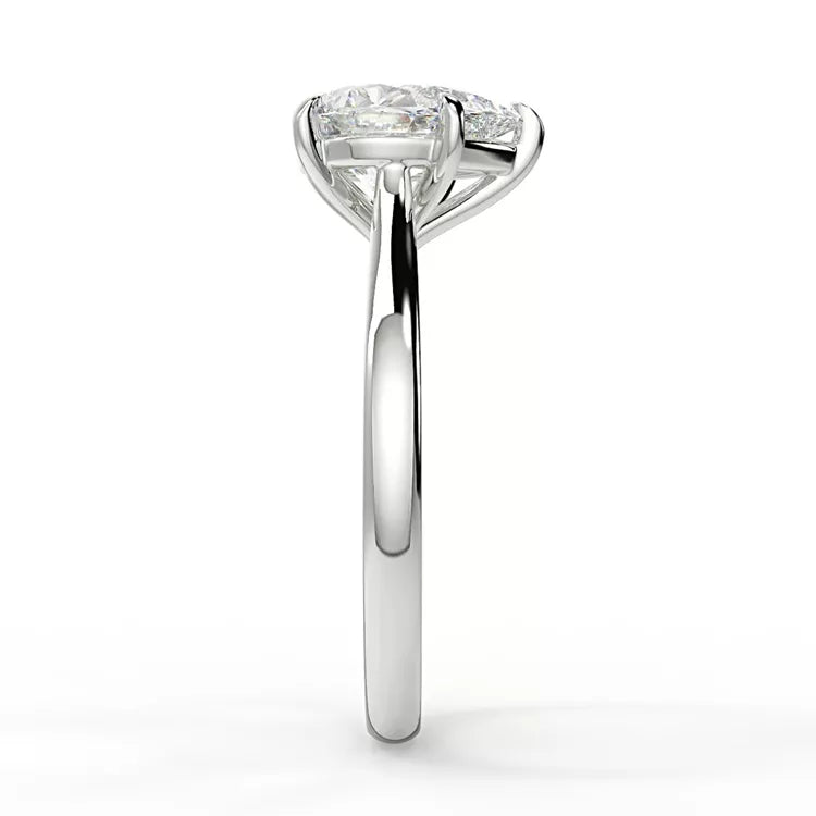 3.09 Carat Pear Cut Moissanite Solitaire Ring
