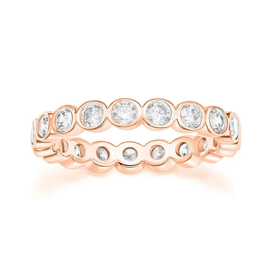 Round Bezel Set Eternity Band