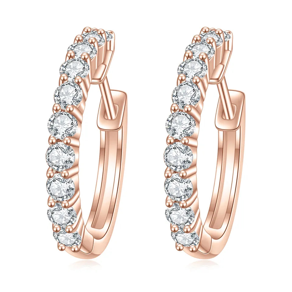 1.5 Carat tw Silver Hoops