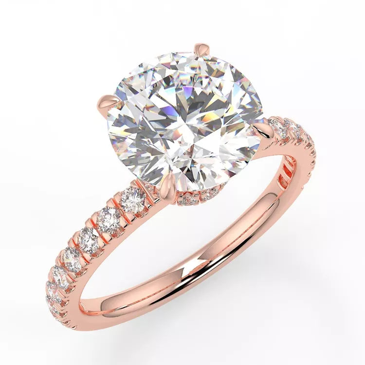 2 Carat Round Cut Moissanite Solitaire Ring