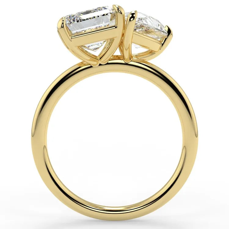 3.3 carat tw Pear & Emerald Moissanite Ring