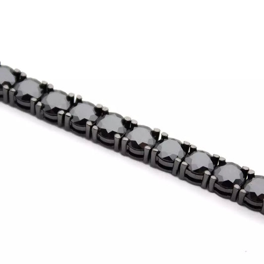 Black Moissanite Tennis Bracelet