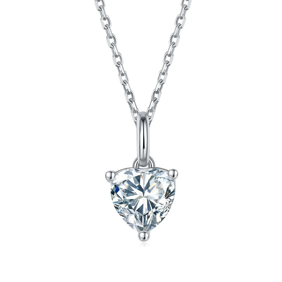 Heart Cut Moissanite Necklace