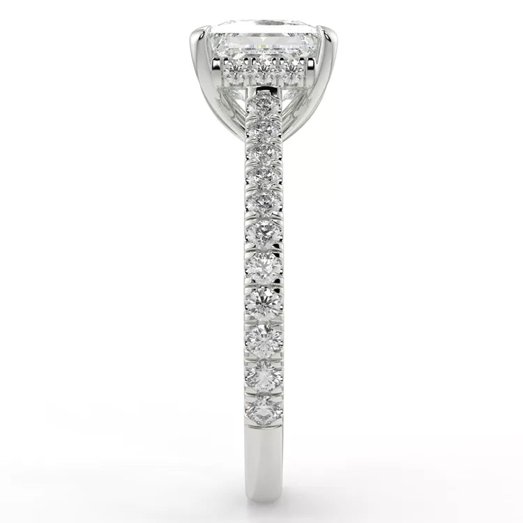 2.78 Carat Princess Cut Moissanite Solitaire Ring