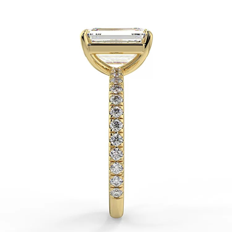 2.23 Carat Emerald Cut Moissanite Solitaire Ring