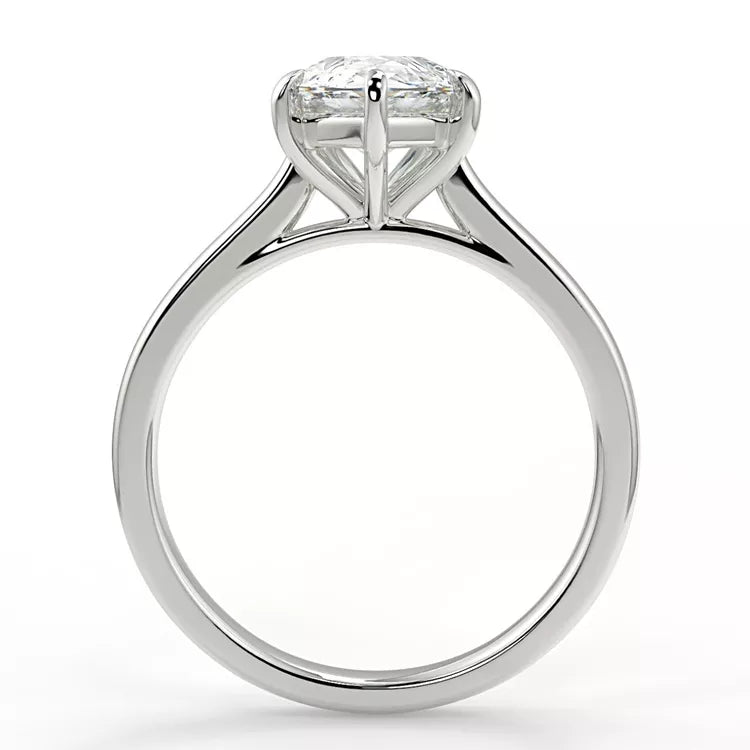 3.09 Carat Pear Cut Moissanite Solitaire Ring