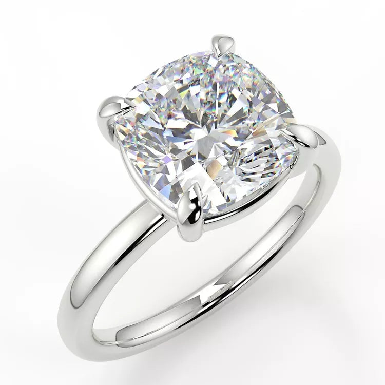1.5 Carat tw Round Cut Moissanite Solitaire Engagement Ring