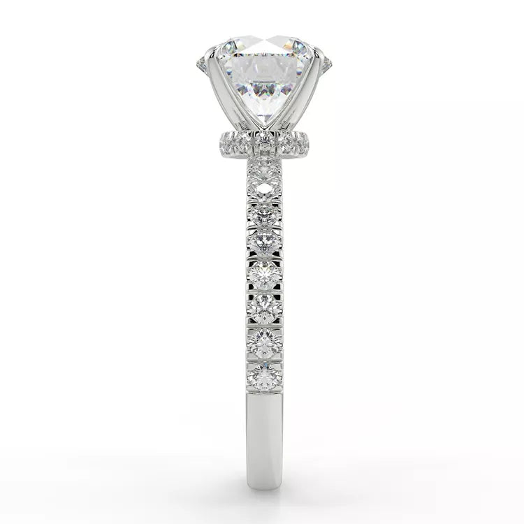 2 Carat Round Cut Moissanite Solitaire Ring