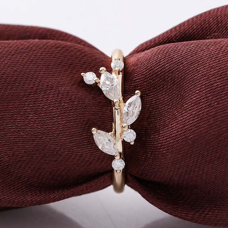Ethereal Marquise Cut Moissanite Ring
