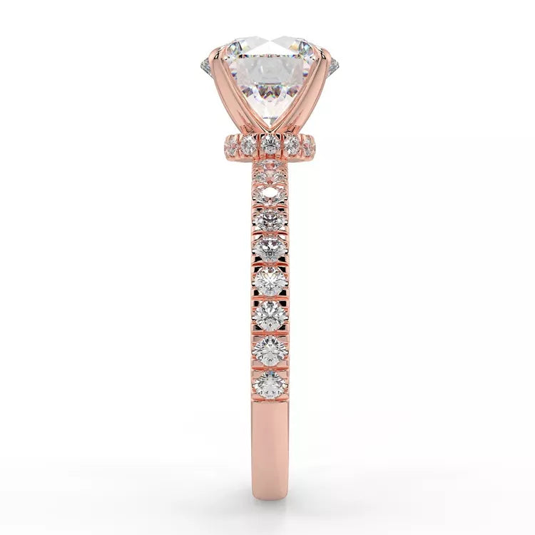 2 Carat Round Cut Moissanite Solitaire Ring