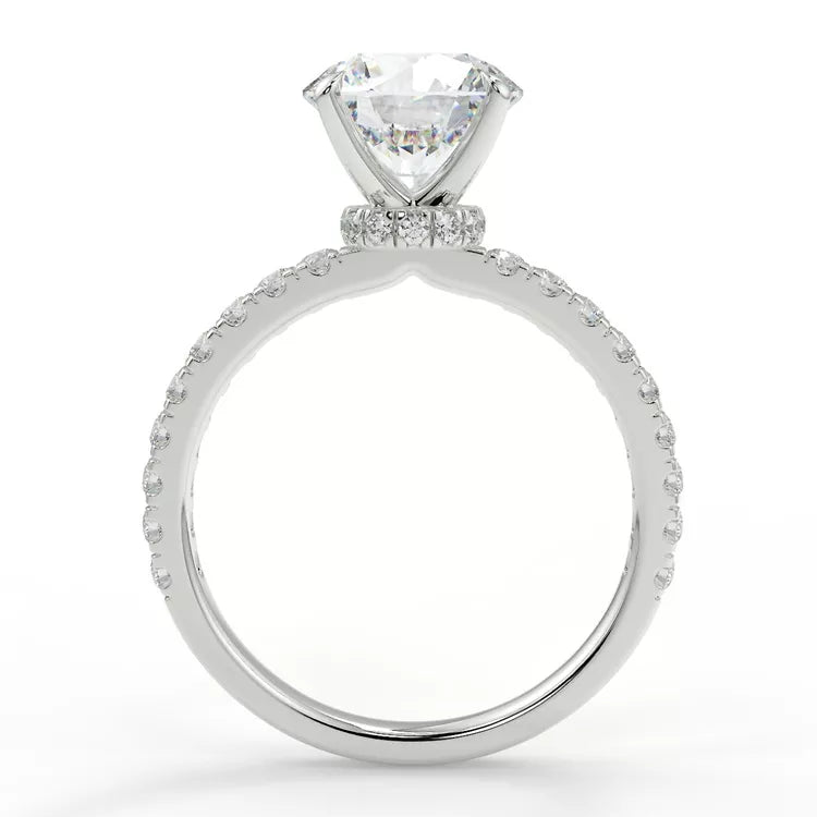 2 Carat Round Cut Moissanite Solitaire Ring