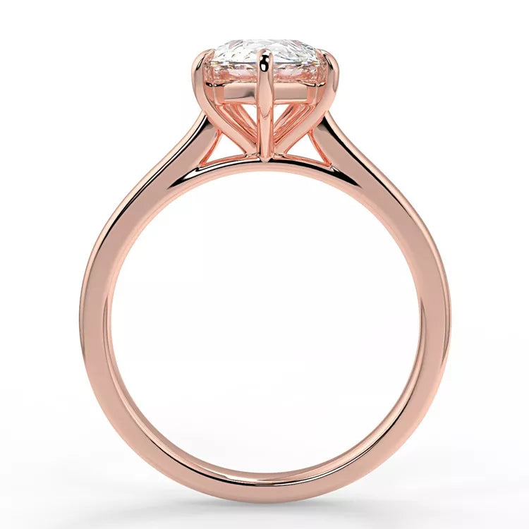 3.09 Carat Pear Cut Moissanite Solitaire Ring