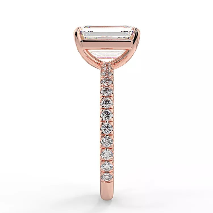 2.23 Carat Emerald Cut Moissanite Solitaire Ring