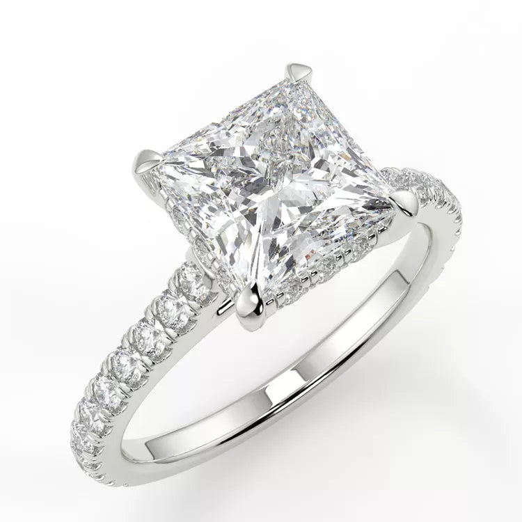 2.78 Carat Princess Cut Moissanite Solitaire Ring