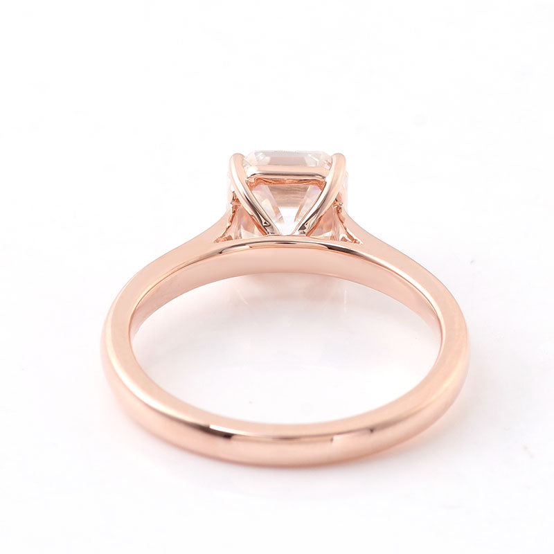 2.28 Carat Asscher Cut Moissanite Solitaire Ring