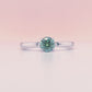 0.5 ct Petite Green Moissanite Ring