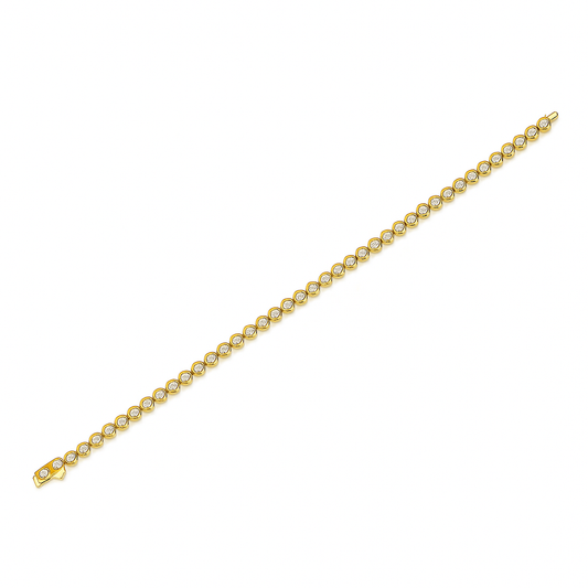 Bezel Set Moissanite Tennis Bracelet