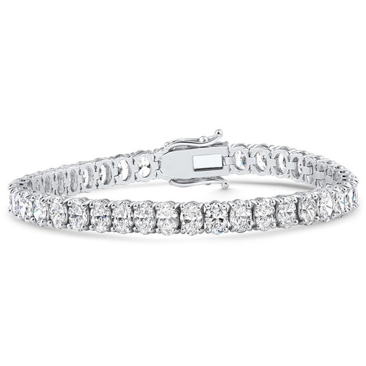 13 carats Oval Cut Moissanite Tennis Bracelet