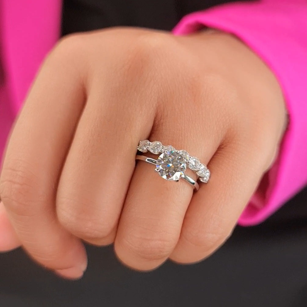 1.35ct Round Cut Solitaire 14K White Gold Ring