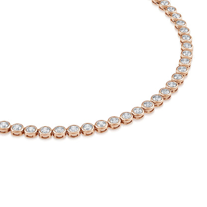 5.4 Carat Moissanite Bezel Set Tennis Necklace